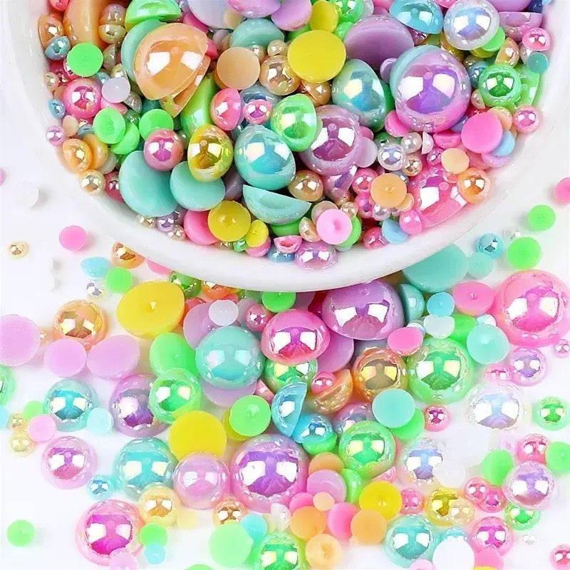 Towenm 60G Mix Pearls and Rhinestones for Crafts, 2Mm-10Mm