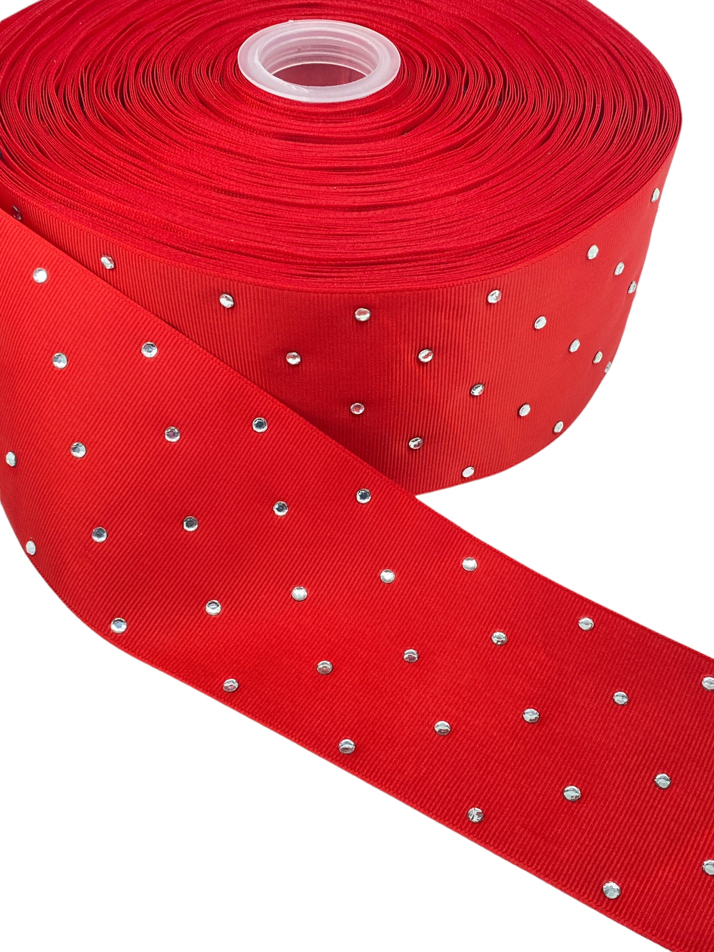 Red Rhinestone 3 inch Ribbon (75mm / 3 inches)