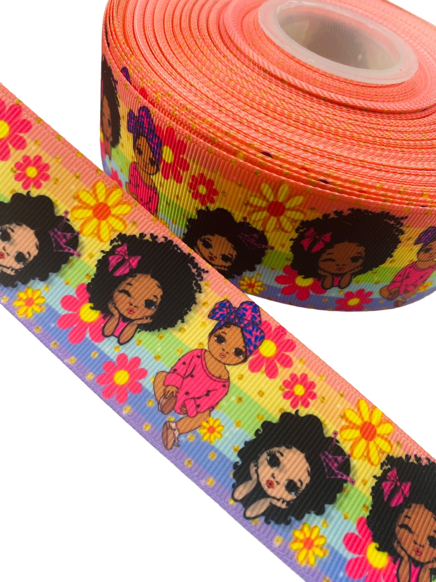 Black Girl Ribbon 38mm/ 1.5 Inch Ribbon (1 Yard) 🎀 May New Arrival 🎀