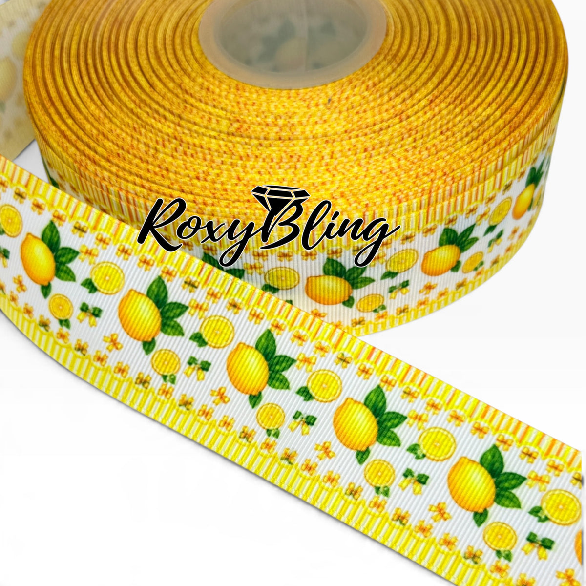Lemons 🍋 Ribbon | 1.5 inches Lemon Print Ribbon