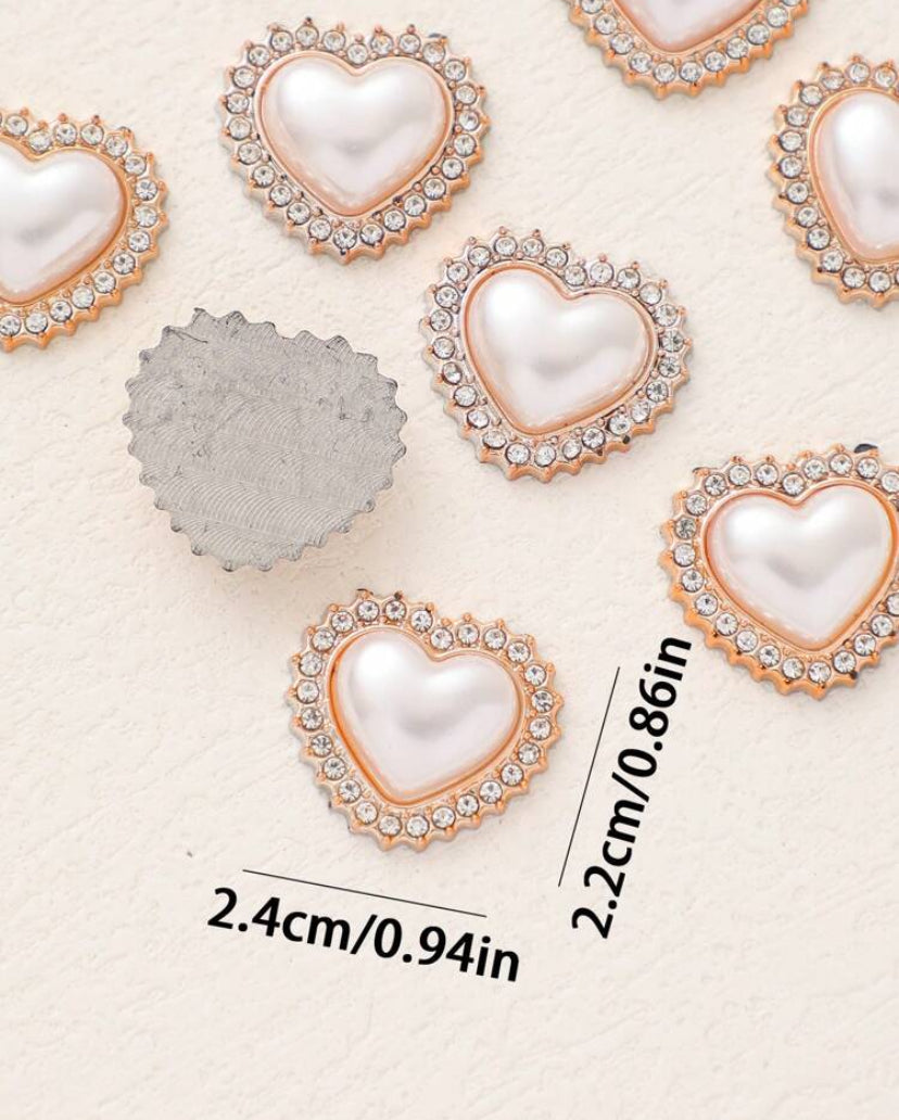 Heart Shape plastic Embellishments ( price for 1 pieces)