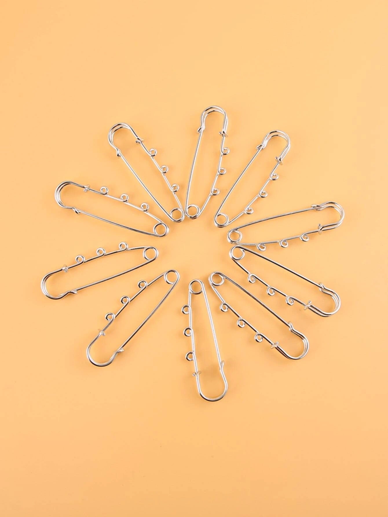 Safety Pin Accessory/ junk sock accessory, Silver decorative pin (price for 2 piece)