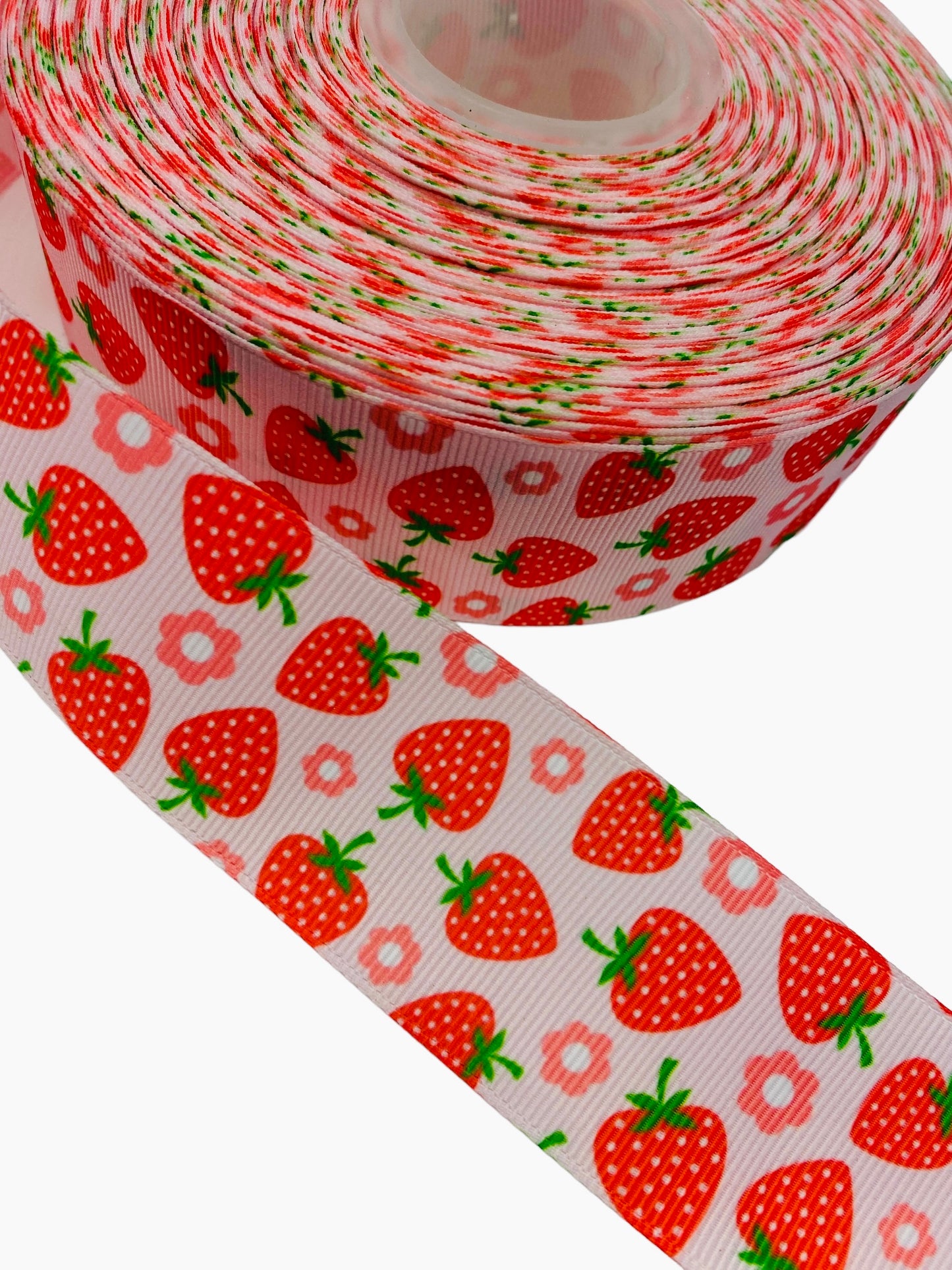 Strawberry Ribbon 38mm/ 1.5 Inch Ribbon (1 Yard)