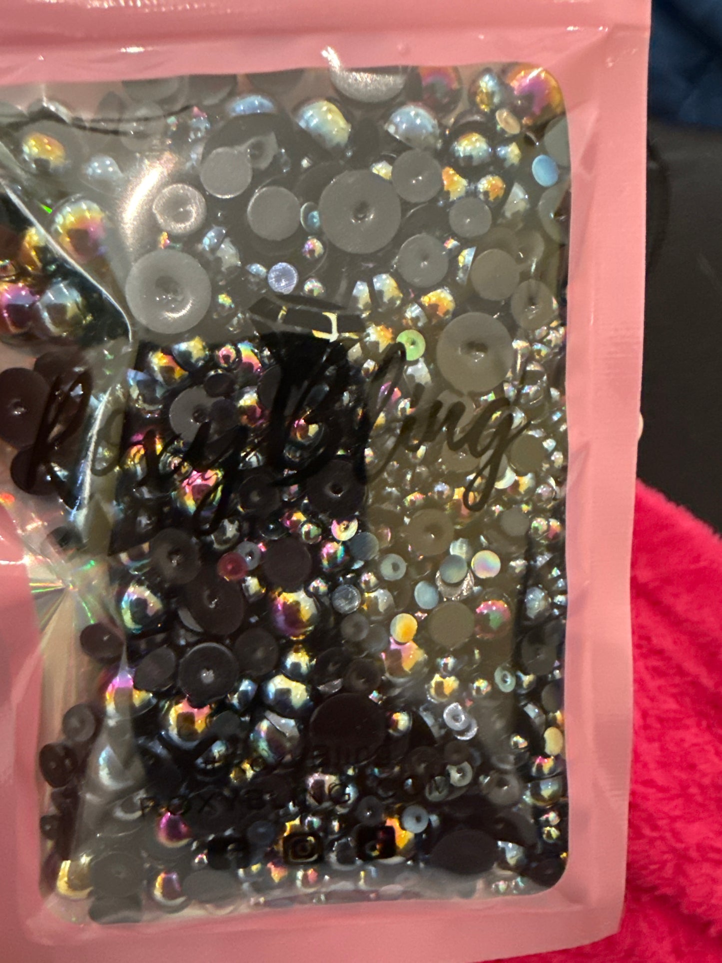Black ab Pearls (Mix size) 1,500 Pieces