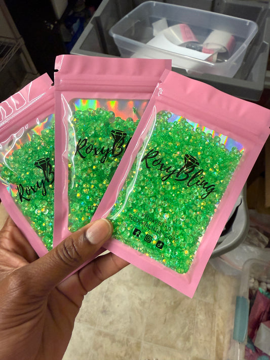 Green Transparent Rhinestones