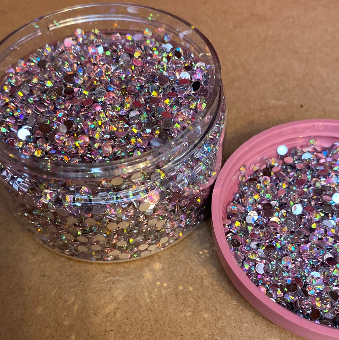 Lit Rose Pink 3mm Ab Resins Rhinestones