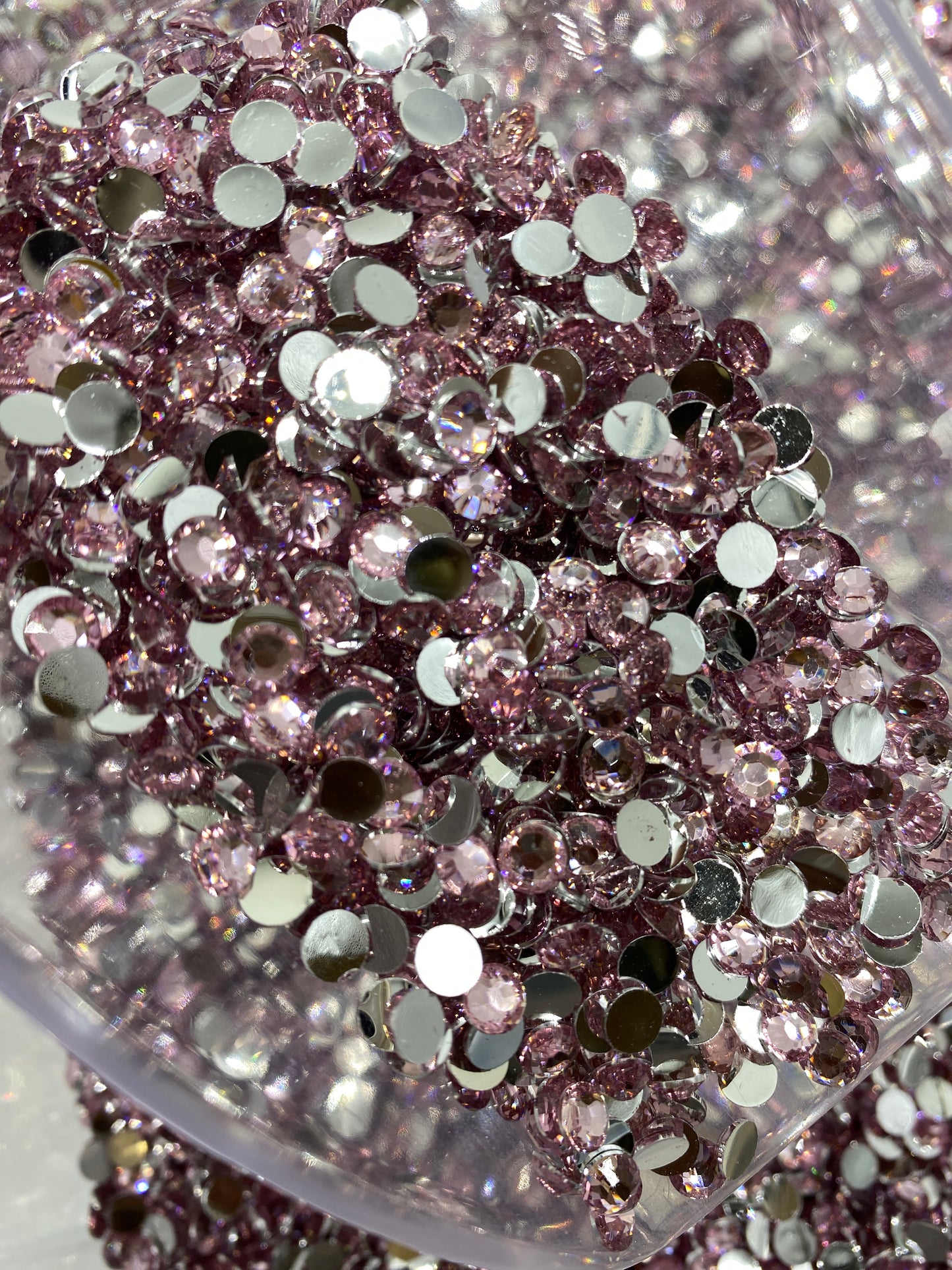 Lit Pink Resins Rhinestones