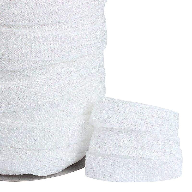Headband Elastic White Glitter Elastic (5 yards)