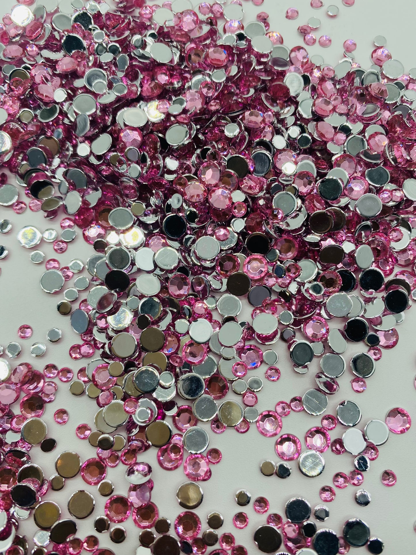 Pink Acrylic Rhinestone Mix