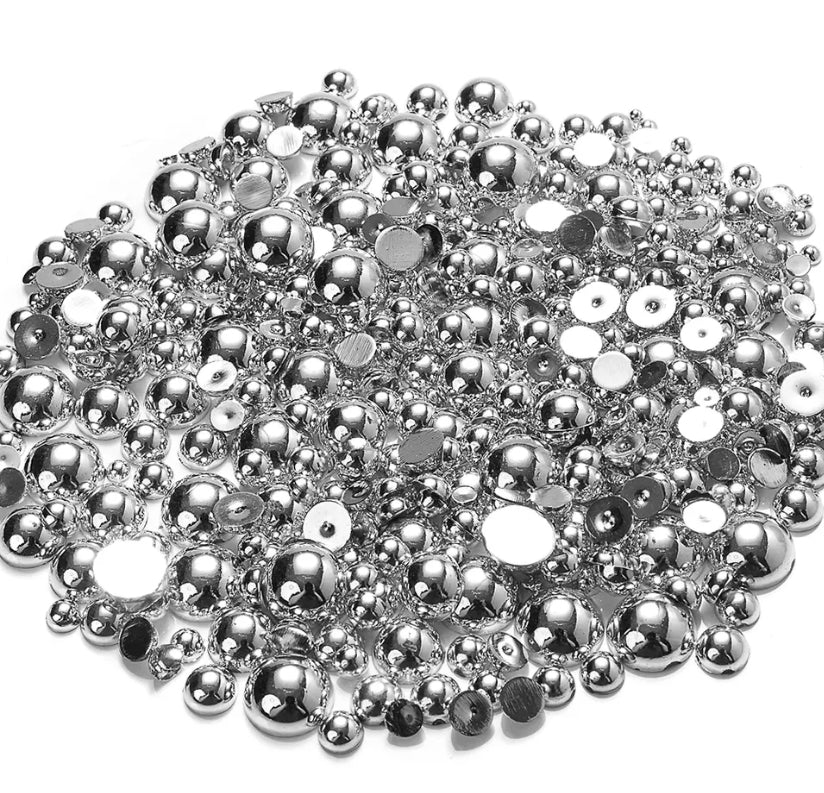 Silver Mix Size Pearls (1,500 Pieces )
