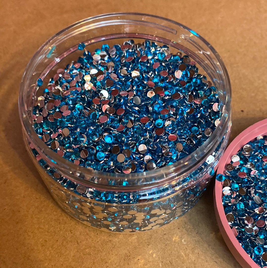 Peacock Blue 3mm Resins Rhinestones