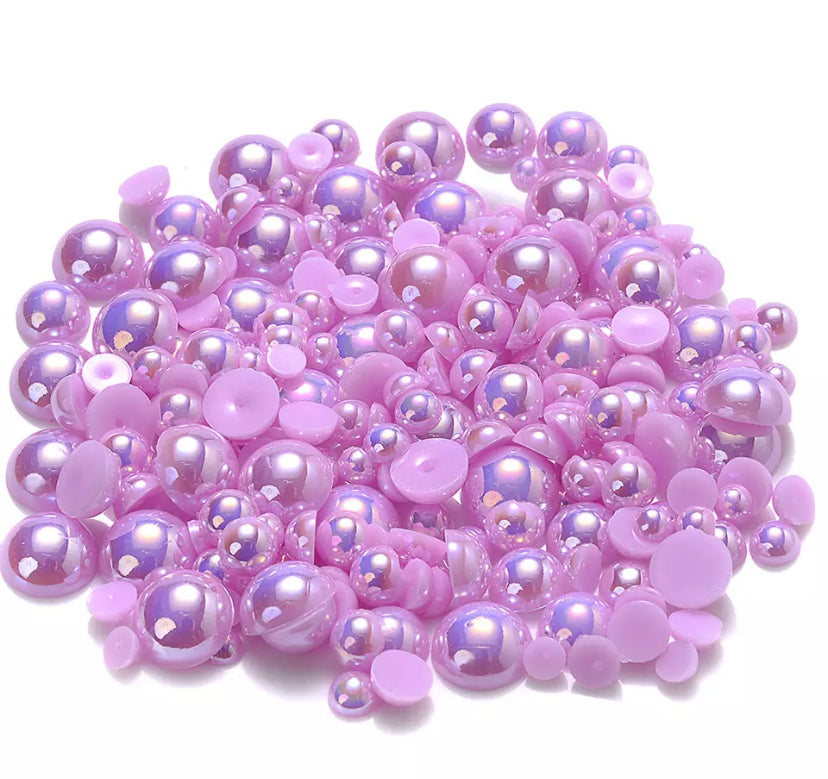 Lit Lavender Ab Pearls (Mix size) 1,500 Pieces
