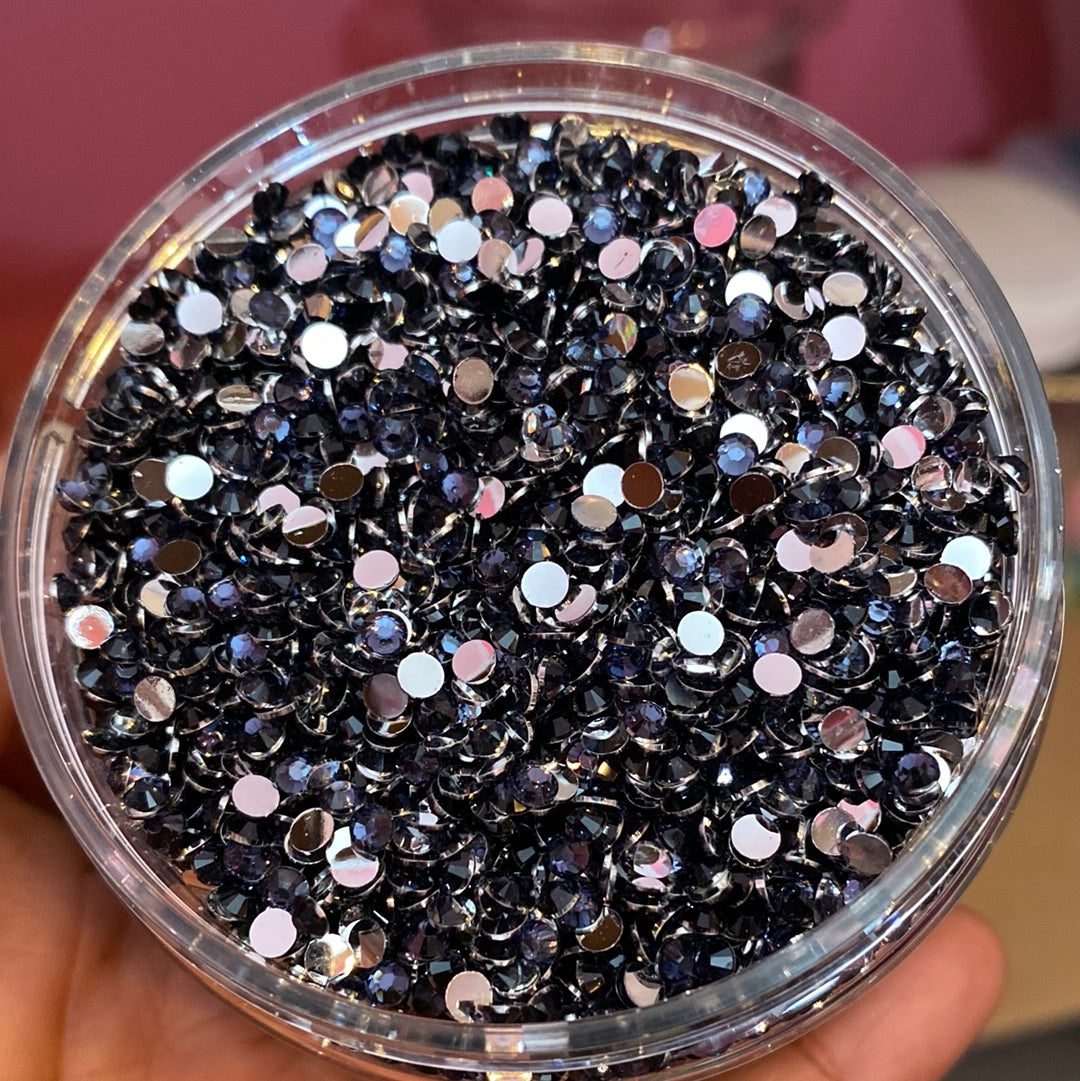 Smoke Blue 3mm Resins Rhinestones
