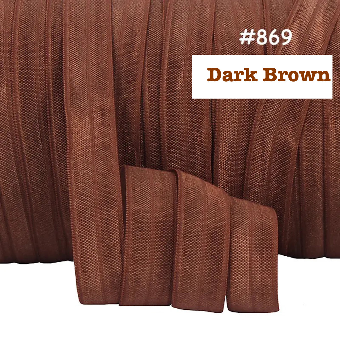 Headband Elastic Dark Brown Elastic (5 yards) #869