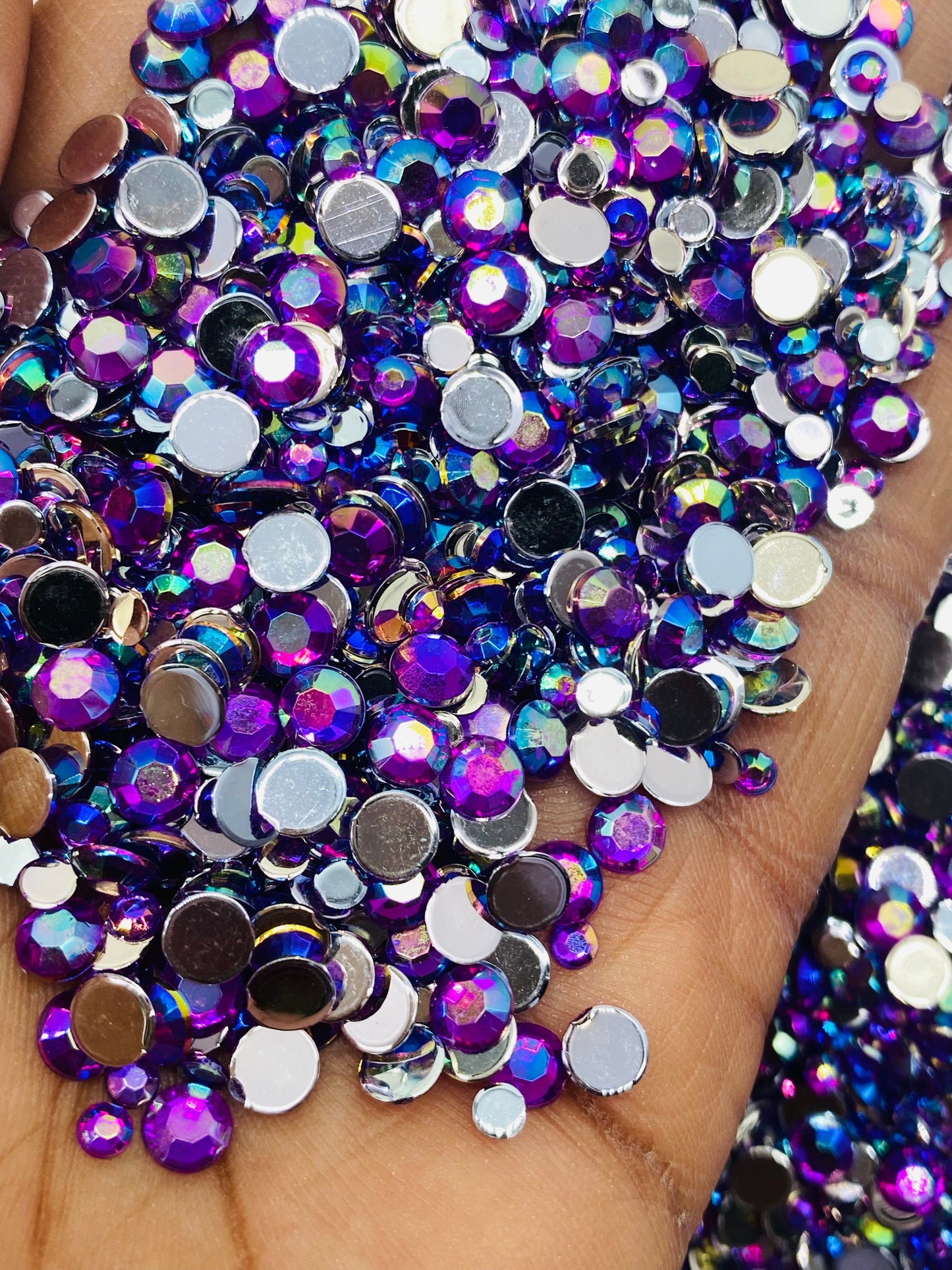 Purple Ab Acrylic Rhinestone Mix