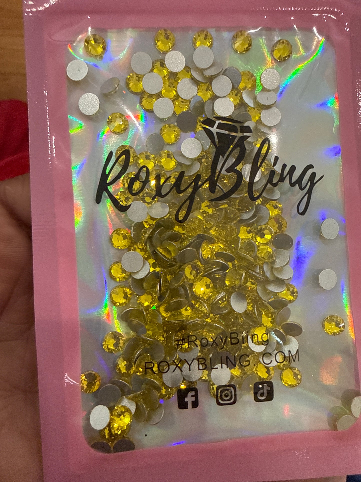 Yellow Glass rhinestone (15 Gram) SS20/5mm