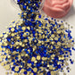 Sapphire Blue Gold Bottom Glass Rhinestone (2,800 Pieces)