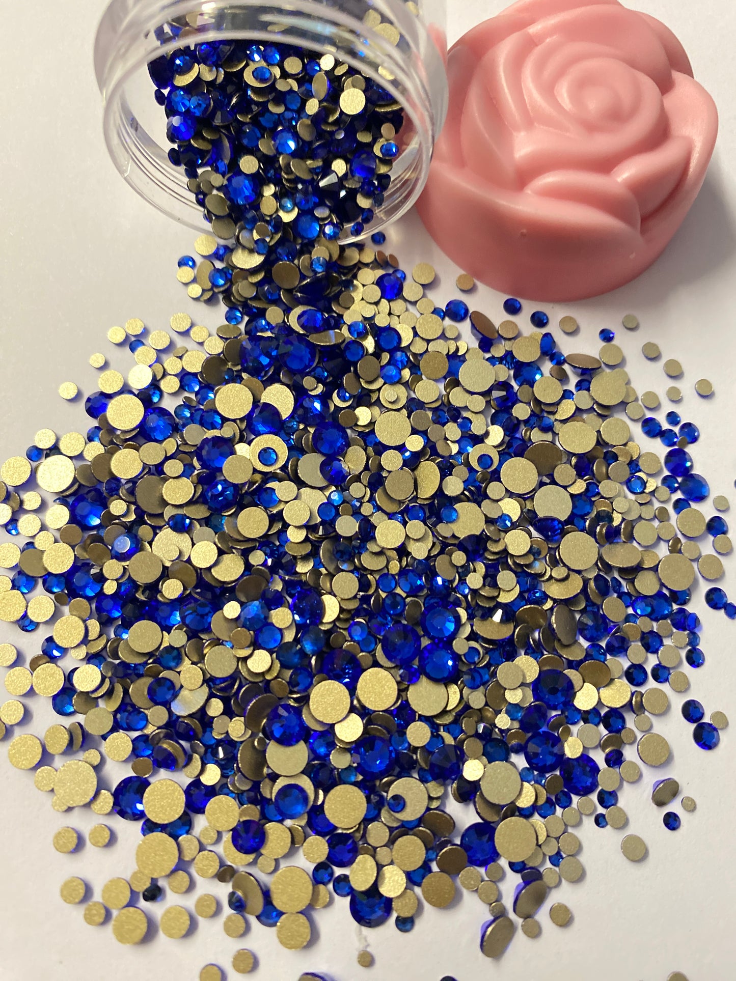 Sapphire Blue Gold Bottom Glass Rhinestone (2,800 Pieces)