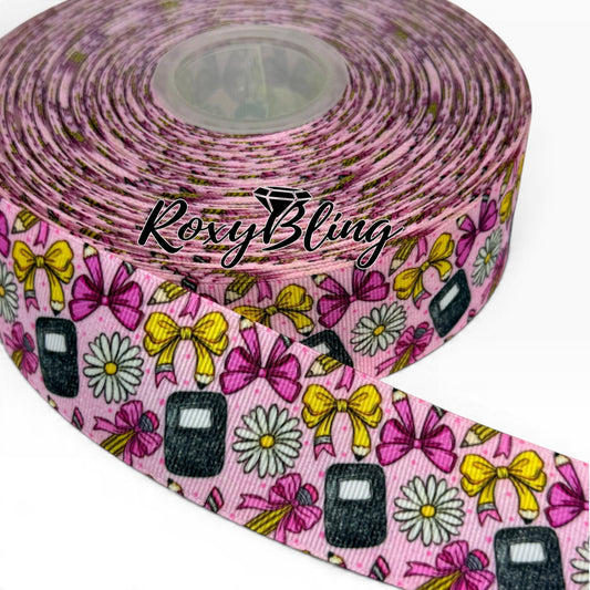 School Print Ribbon | School Ribbon | 1.5 inches School Ribbon
