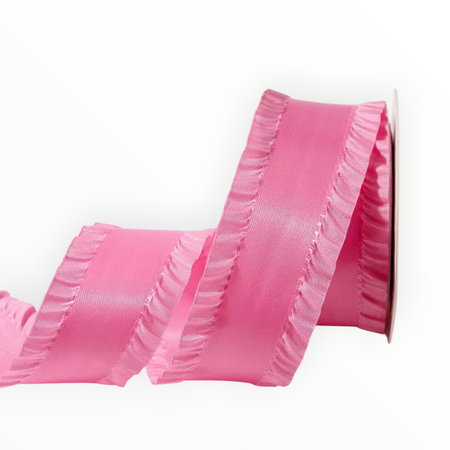 Hot Pink Double-Sided Ruffle Edge Ribbon