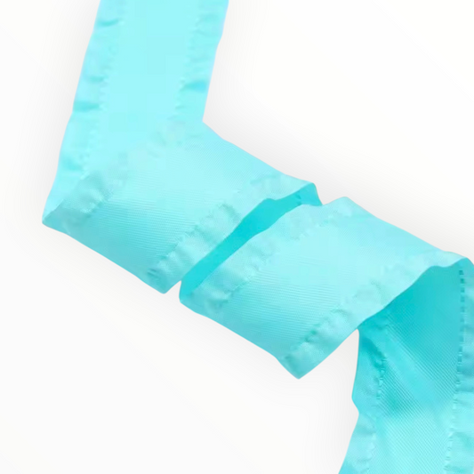 Ocean Blue Double-Sided Ruffle Edge Ribbon