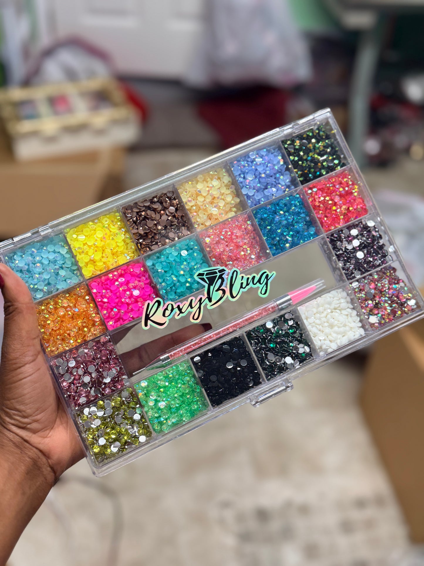 5mm Bling Box with wax pencil / 5mm Bling Kit, wax pencil ( Box one)