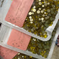 Citrine Glass Rhinestone Gold Bottom Mix Size