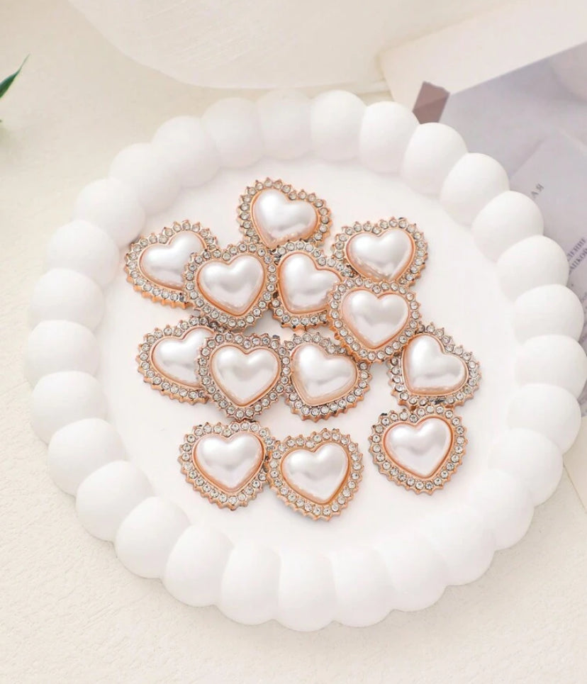 Heart Shape plastic Embellishments ( price for 1 pieces)