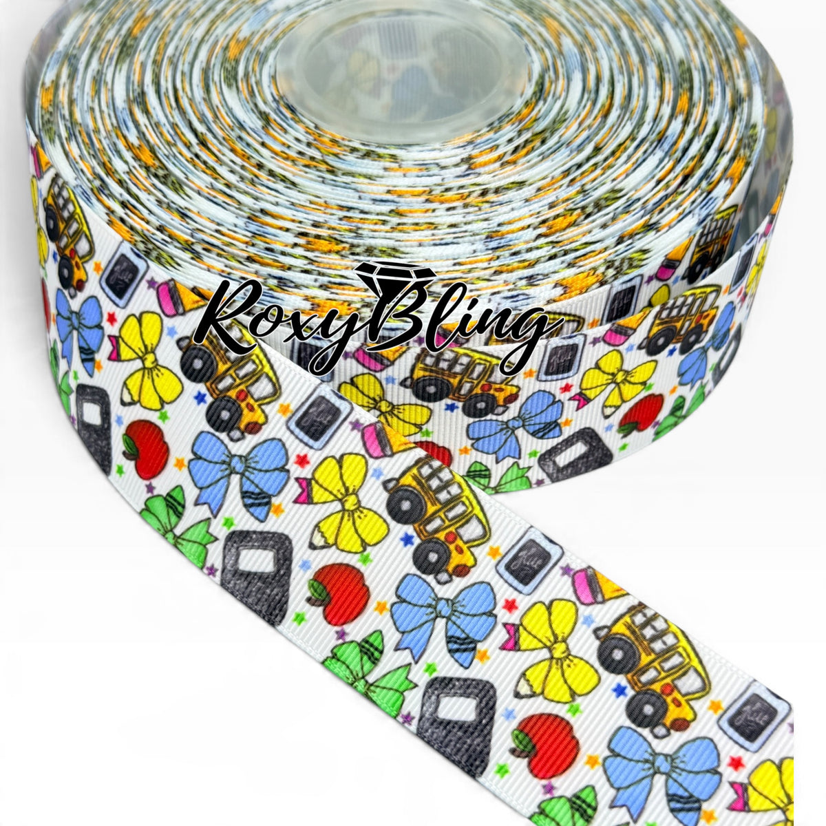 School Ribbon | School Print Ribbon | 1. 5 inches School Print Ribbon