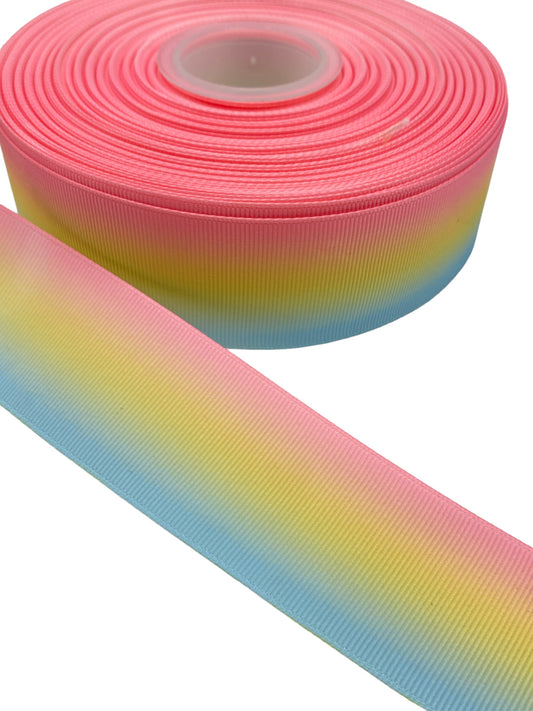 Ombré multicolor Grosgrain Ribbon (38mm / 1.5 inch Ribbon, (1 Yard) 🎀New Arrival🎀