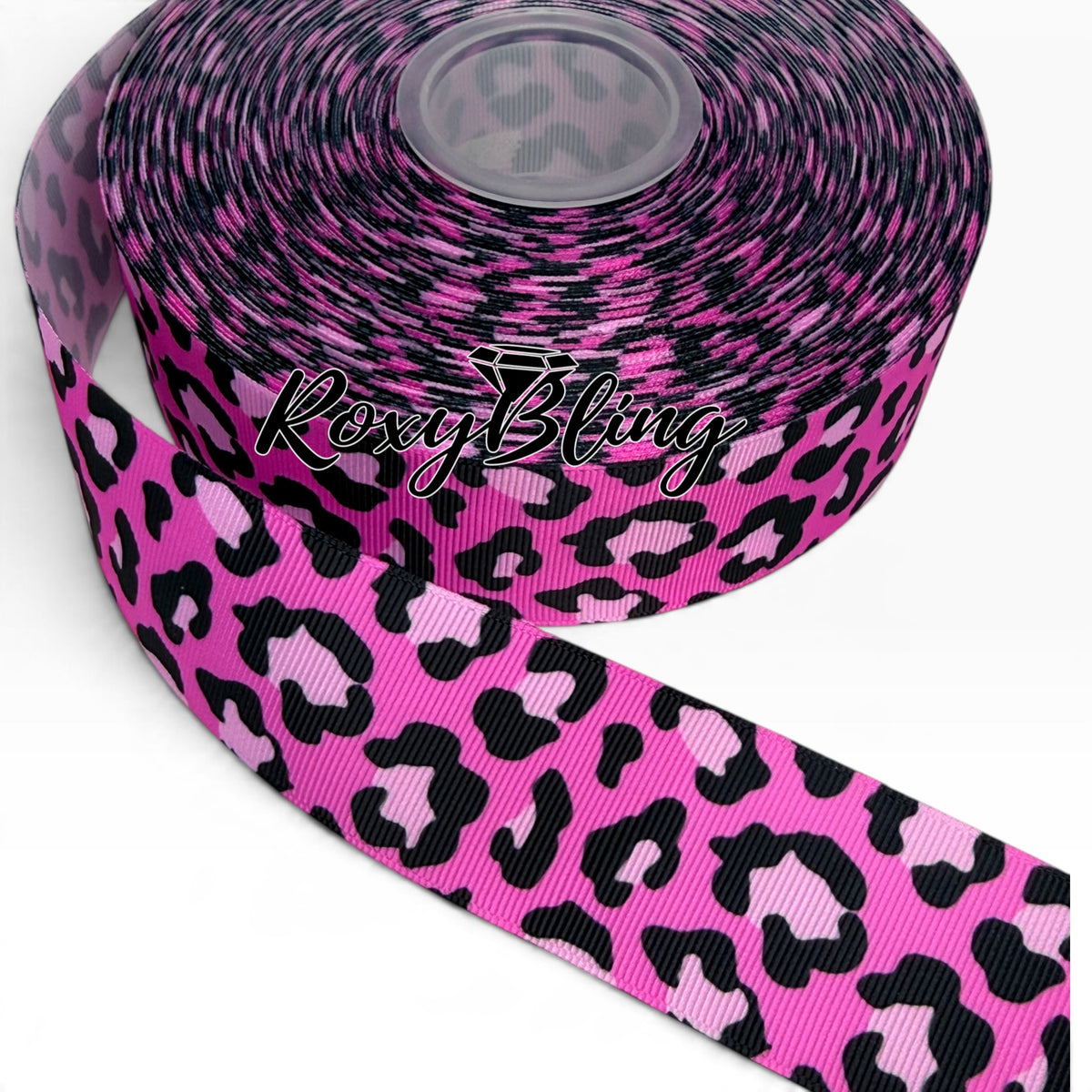 Pink & Black Cheetah Print Ribbon | Cheetah Print Ribbon | 1.5 inch Cheetah Print Ribbon