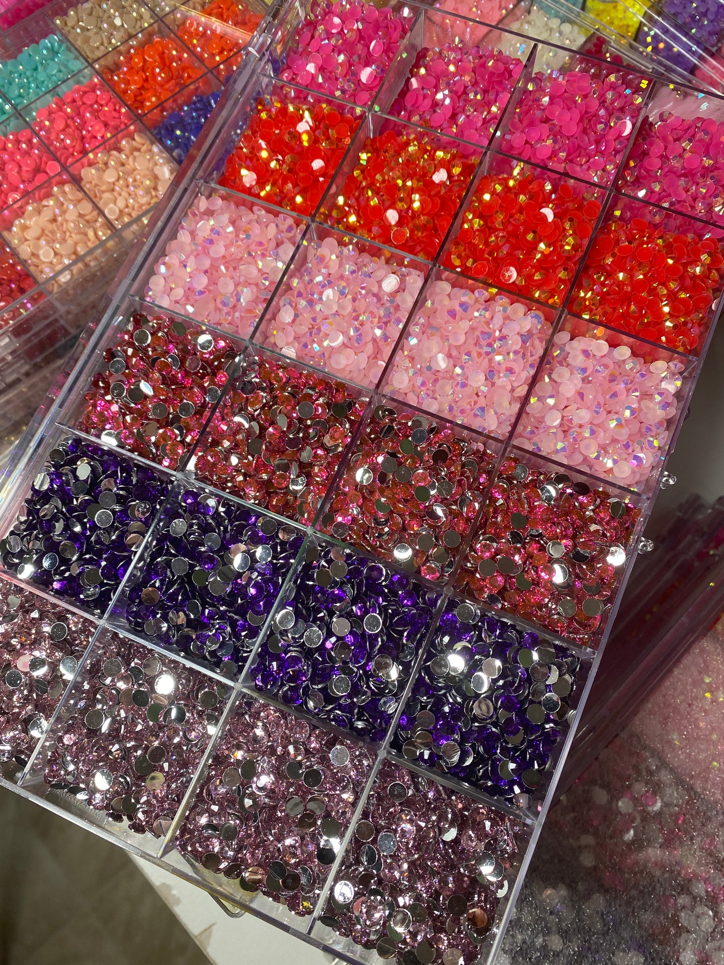 Large Jelly Rhinestone and Resin Rhinestone Box (Bling Box 2)