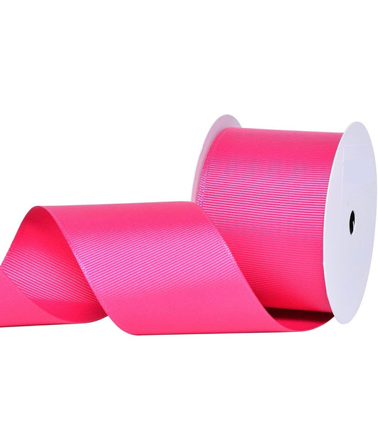 3 Inch Shocking Pink Grosgrain Ribbon | Shocking Pink Grosgrain Ribbon