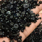 Black non- ab Pearl (Mix Size) 800 Pieces