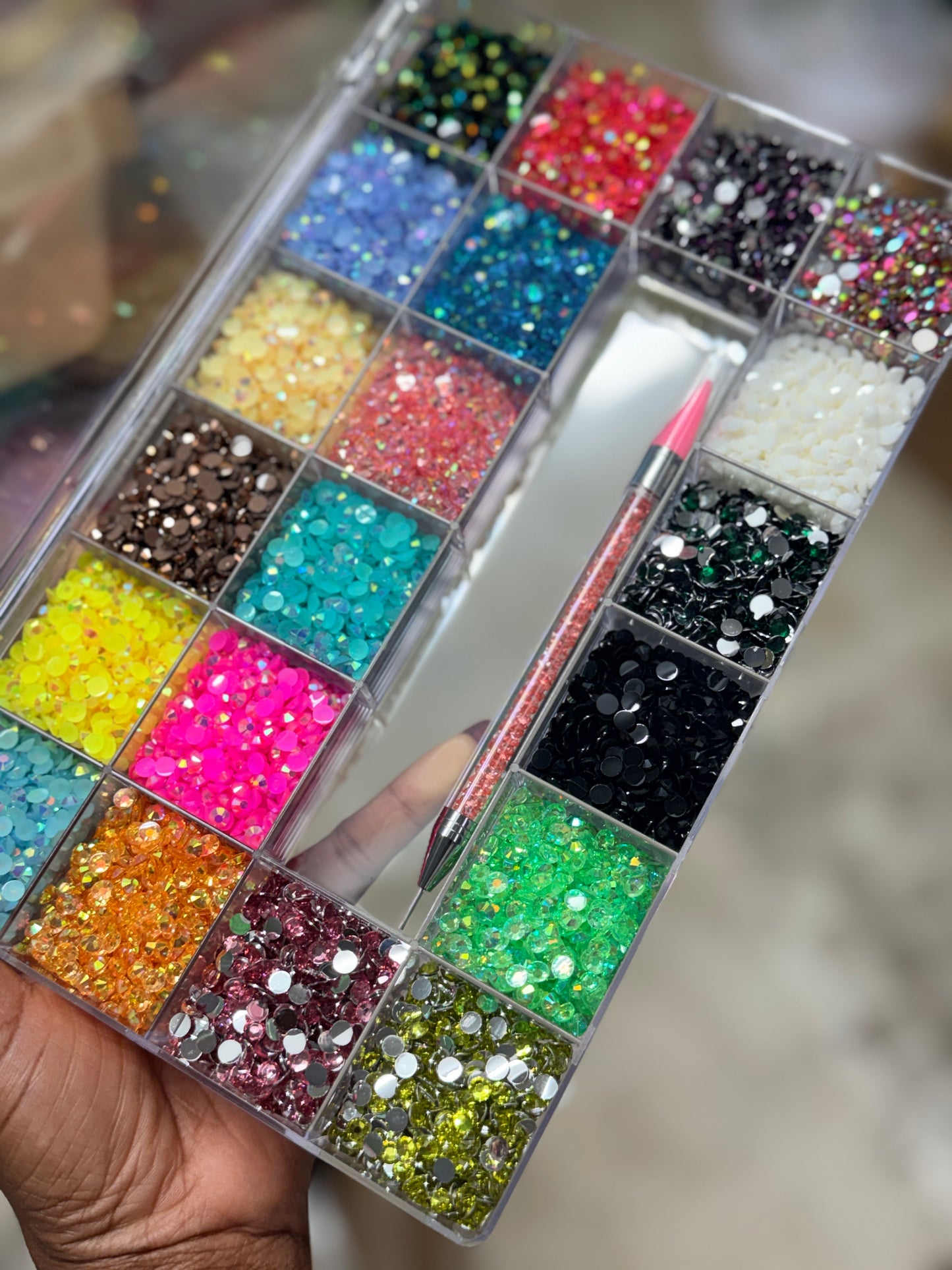 5mm Bling Box with wax pencil / 5mm Bling Kit, wax pencil ( Box one)
