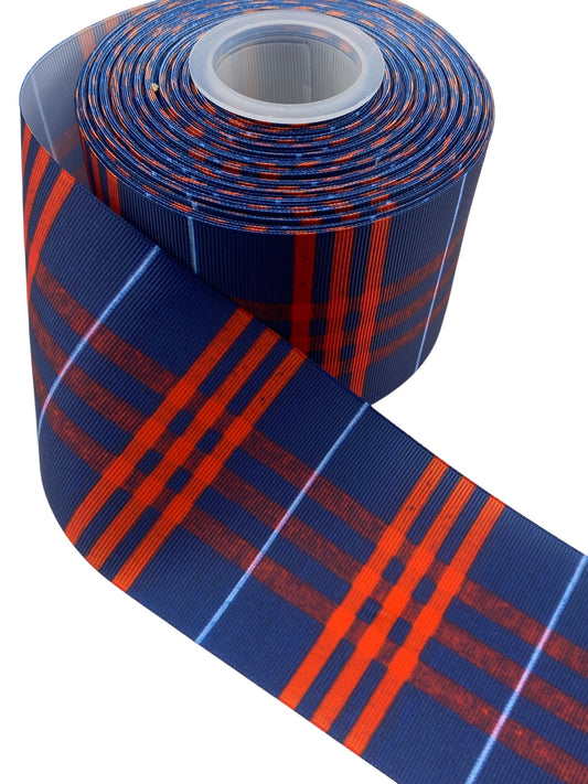 School Plaid print Ribbon. 1 yard,  (75mm/3inch Ribbon)🔴