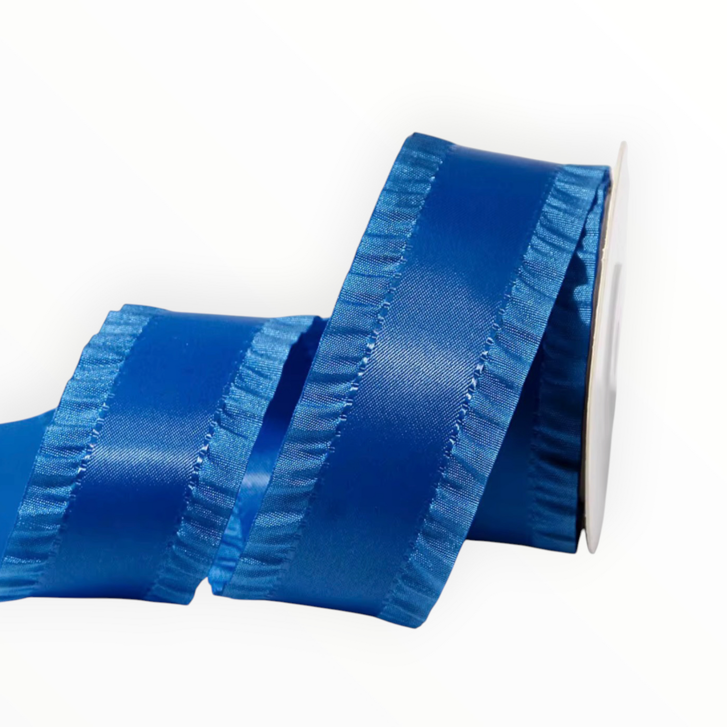 Royal Blue Double-Sided Ruffle Edge Ribbon