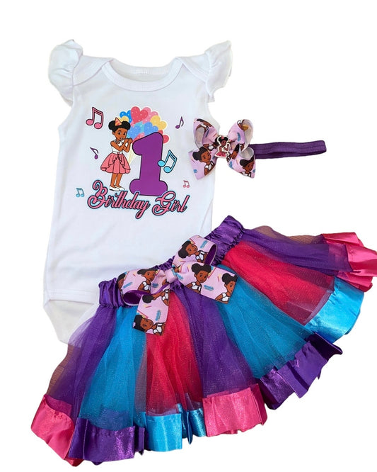 Gracie corner tutu outfit with matching headband ( 💝Pre Made ready to ship💝)