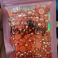 Dark Orange Ab Pearls (Mix size) 1,500 pieces