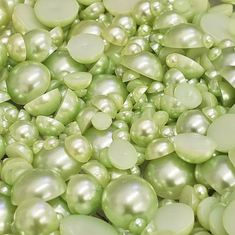 Light Green  non- ab Pearl (Mix Size) 800 Pieces