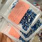 Capri Blue Mix Size Glass Rhinestones