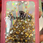 Metal Gold Ab Glass Rhinestones (15 Gram)