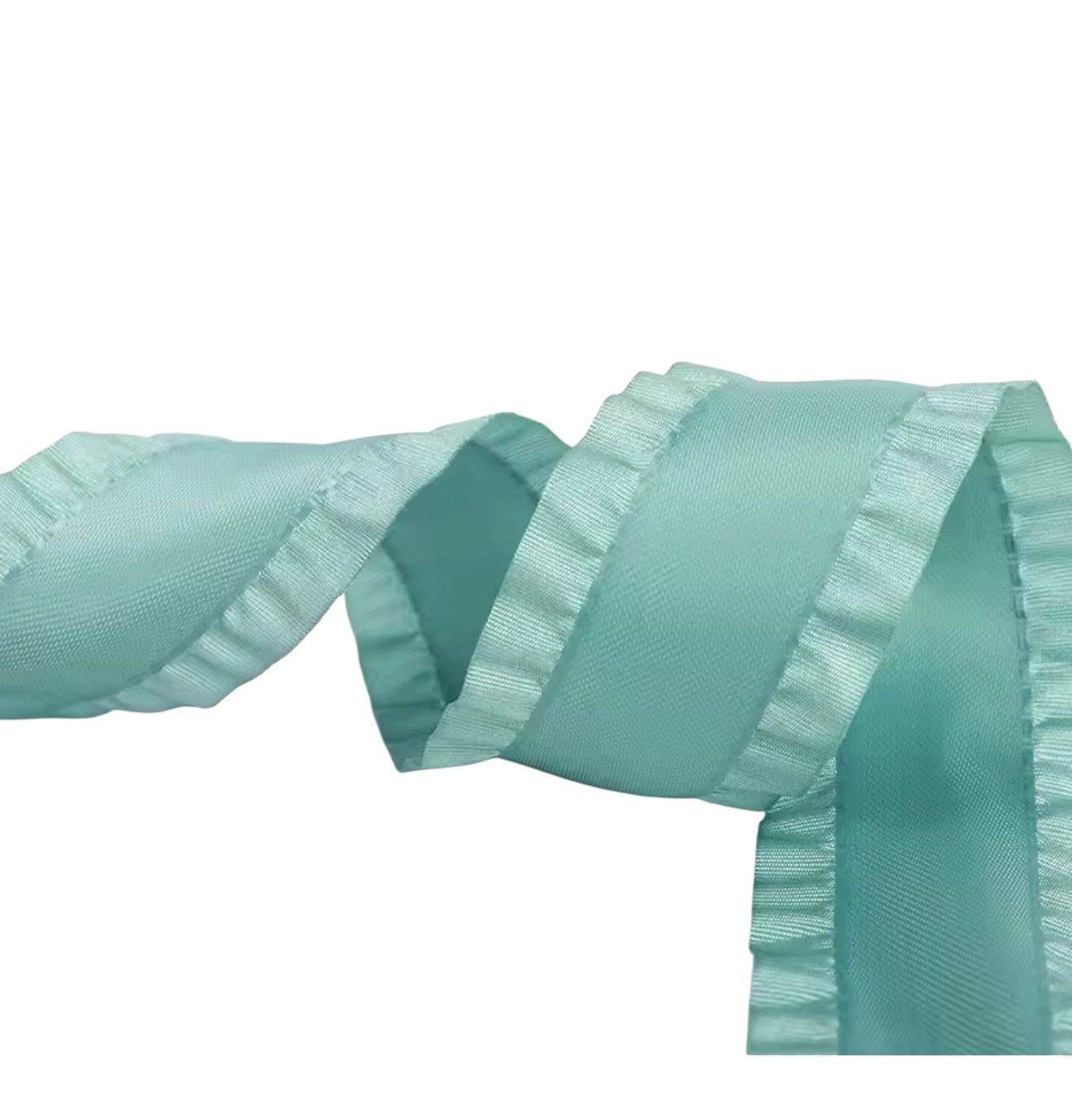 Sage Green Double-Sided Ruffle Edge Ribbon
