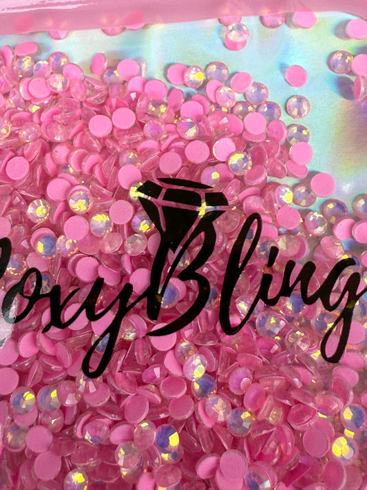 Pink Fluorescence Ab Glow in Dark Glass Rhinestones (1,440 Pieces) ss12 (last one)