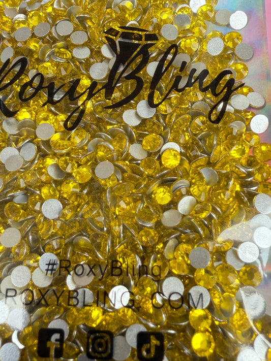 SS16/4mm Yellow Glass rhinestone (1,440 Pieces) (last one)