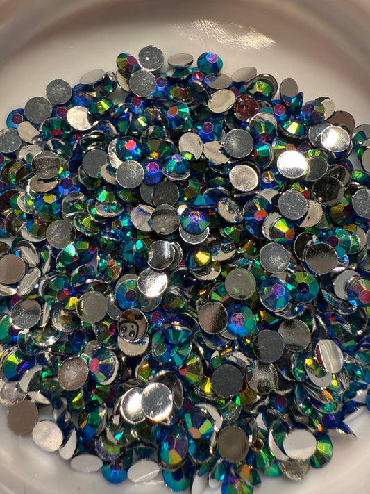AB sapphire Blue Resins Rhinestones