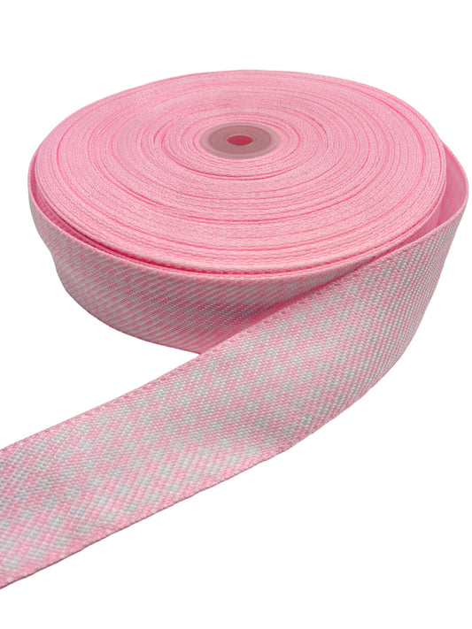 Pink and white Ribbon, 38mm/1.5 inches (3 yards)