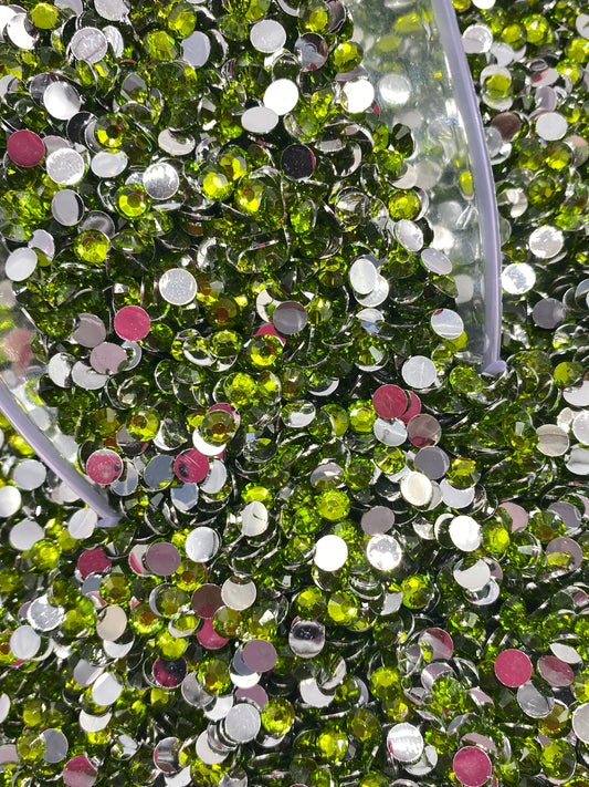 Olive Green Resin rhinestones