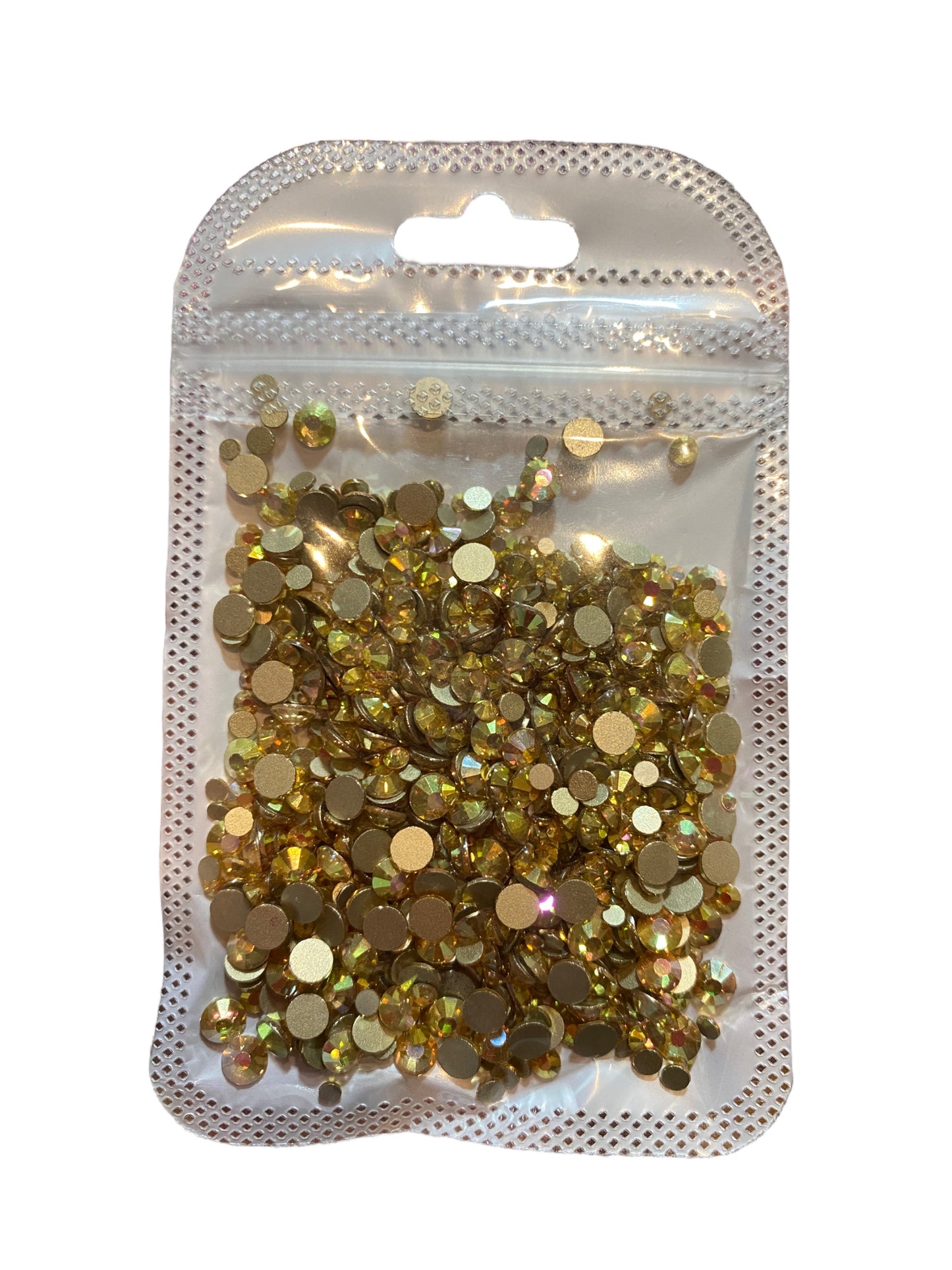 Gold Metallic Ab Gold Bottom Mix Size Glass Rhinestones