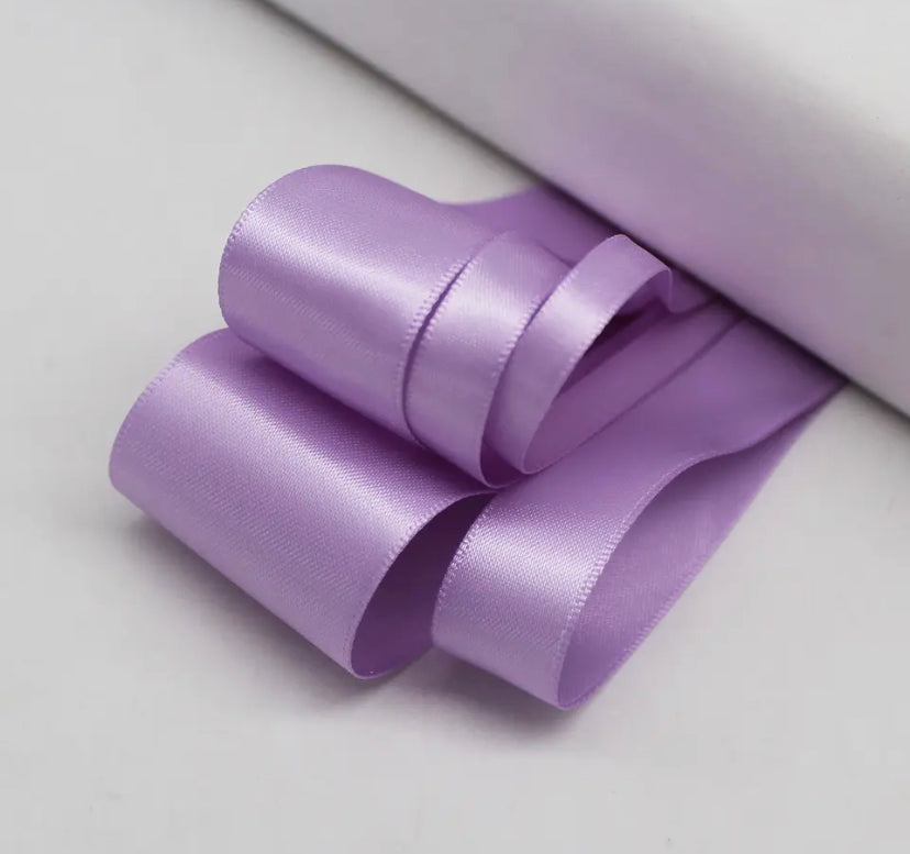 🎀3 yards 🎀  Lavender Double Faced Satin Ribbon 1.5 inches 38mm